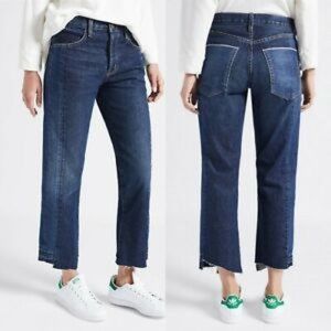 NEW Current/Elliott Jeans Wide Leg Dark Wash Selvedge Size 25